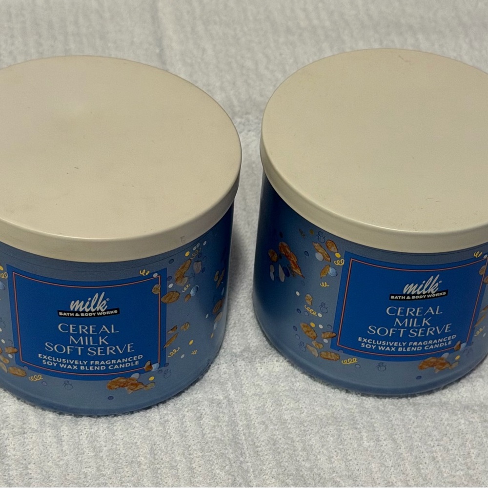 Milk cereal soft serve 3 wick candle bundle